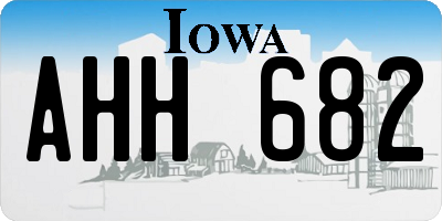 IA license plate AHH682