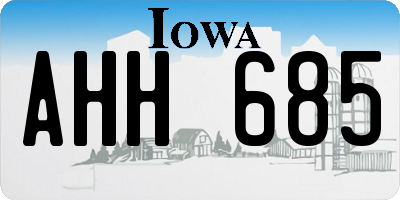 IA license plate AHH685