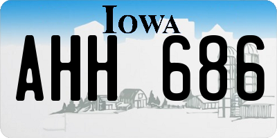 IA license plate AHH686