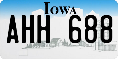 IA license plate AHH688
