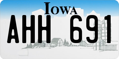 IA license plate AHH691