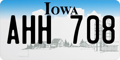 IA license plate AHH708