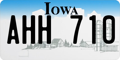 IA license plate AHH710