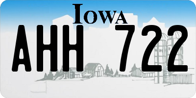 IA license plate AHH722