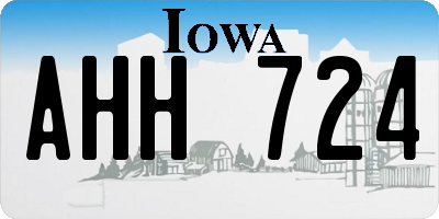 IA license plate AHH724