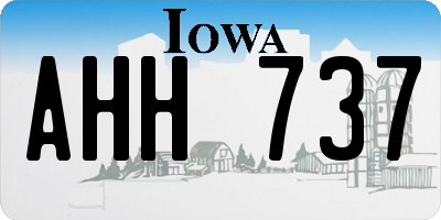 IA license plate AHH737