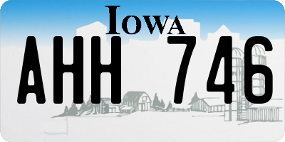 IA license plate AHH746