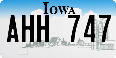 IA license plate AHH747