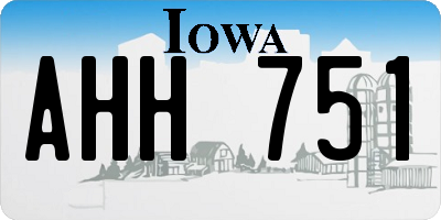 IA license plate AHH751