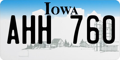 IA license plate AHH760