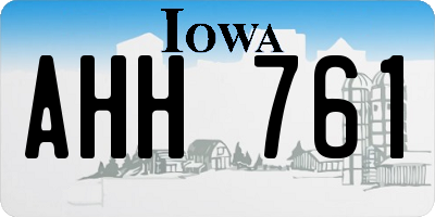 IA license plate AHH761