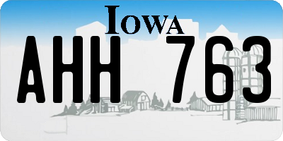 IA license plate AHH763