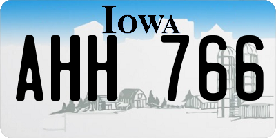 IA license plate AHH766