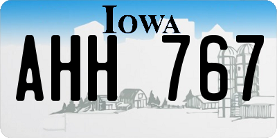 IA license plate AHH767