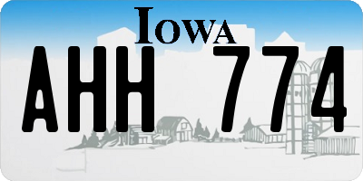 IA license plate AHH774