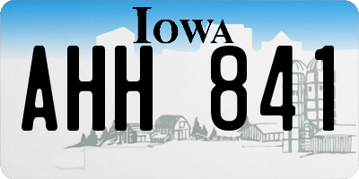 IA license plate AHH841