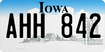 IA license plate AHH842
