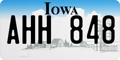 IA license plate AHH848