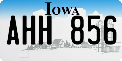 IA license plate AHH856