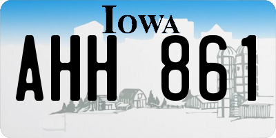 IA license plate AHH861