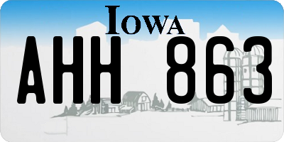 IA license plate AHH863