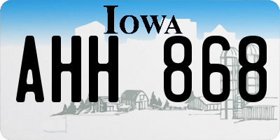 IA license plate AHH868