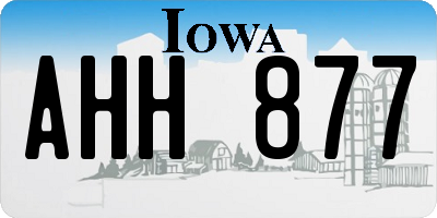 IA license plate AHH877