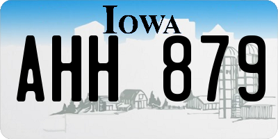 IA license plate AHH879
