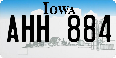 IA license plate AHH884