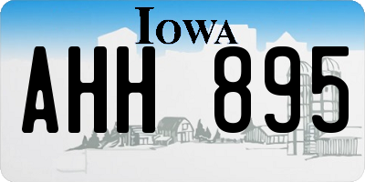 IA license plate AHH895