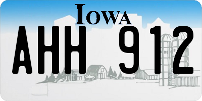 IA license plate AHH912