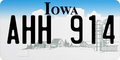 IA license plate AHH914