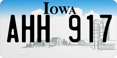 IA license plate AHH917