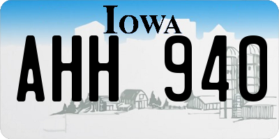 IA license plate AHH940