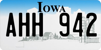 IA license plate AHH942