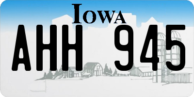 IA license plate AHH945