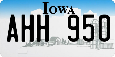 IA license plate AHH950