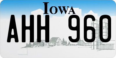 IA license plate AHH960