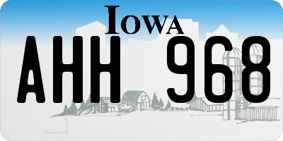 IA license plate AHH968
