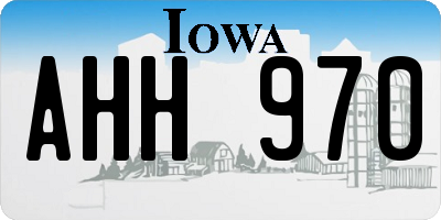 IA license plate AHH970