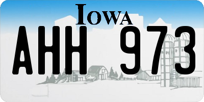 IA license plate AHH973