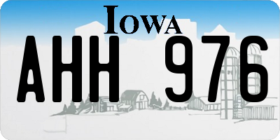 IA license plate AHH976