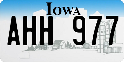 IA license plate AHH977