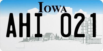 IA license plate AHI021