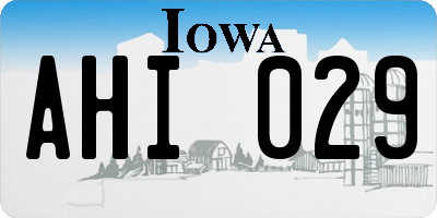 IA license plate AHI029
