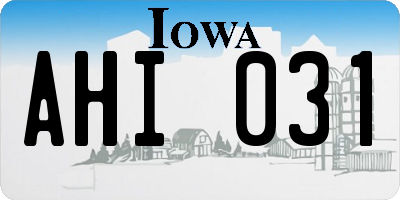 IA license plate AHI031