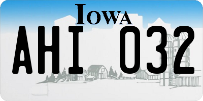 IA license plate AHI032