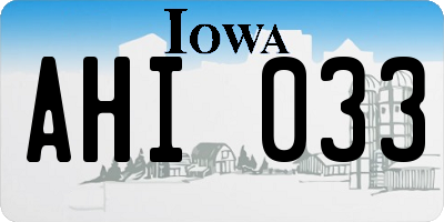 IA license plate AHI033