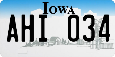 IA license plate AHI034