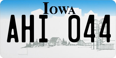 IA license plate AHI044